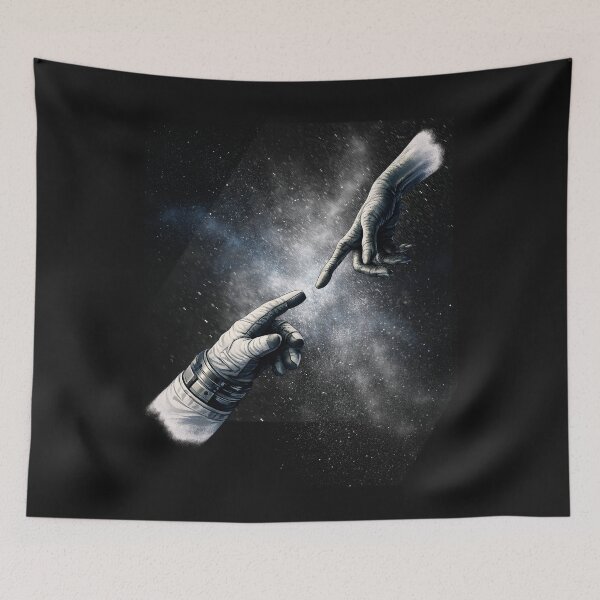 Item preview, Michelangelo Astronaut with Alien Hands Galaxy Space Sci-Fi designed and sold by Genius Geek.