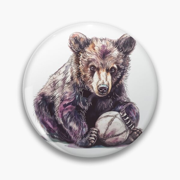 Item preview, Bear Cub | Cute Woodland Animal Watercolor Art designed and sold by Mandayartstudio.