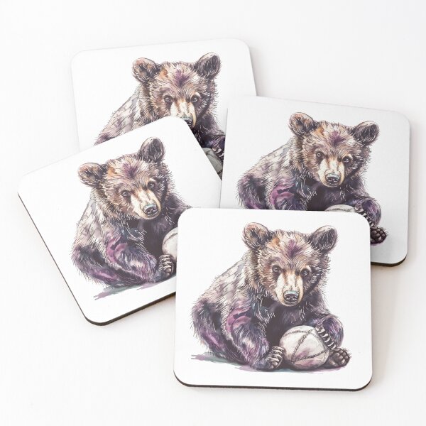 Item preview, Bear Cub | Cute Woodland Animal Watercolor Art designed and sold by Mandayartstudio.