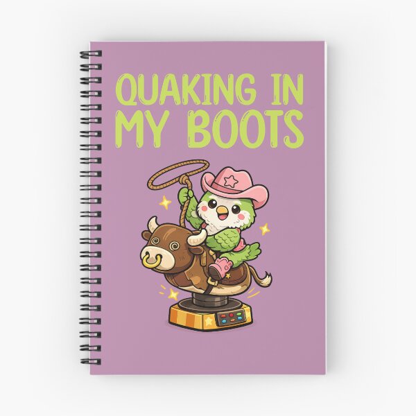 Item preview, Quaking in my boots, quaker bird riding mechanical bull designed and sold by BritishDelights.