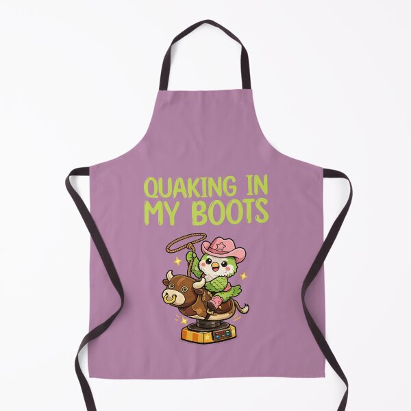 Item preview, Quaking in my boots, quaker bird riding mechanical bull designed and sold by BritishDelights.