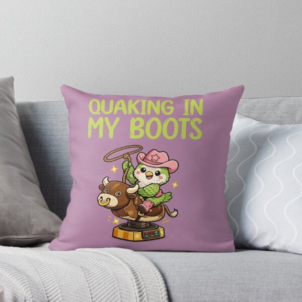 Item preview, Quaking in my boots, quaker bird riding mechanical bull designed and sold by BritishDelights.