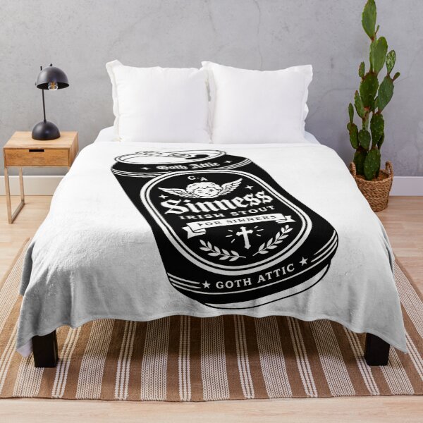 Item preview, Sinners Irish Stout | Gothic Beer Can Illustration | Vintage Tattoo Style | Goth Attic designed and sold by gothattic.