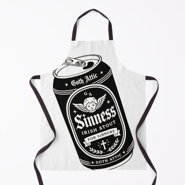 Item preview, Sinners Irish Stout | Gothic Beer Can Illustration | Vintage Tattoo Style | Goth Attic designed and sold by gothattic.