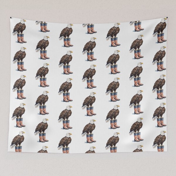 Item preview, American Eagle USA Flag Boots designed and sold by Roy & Tiffany.