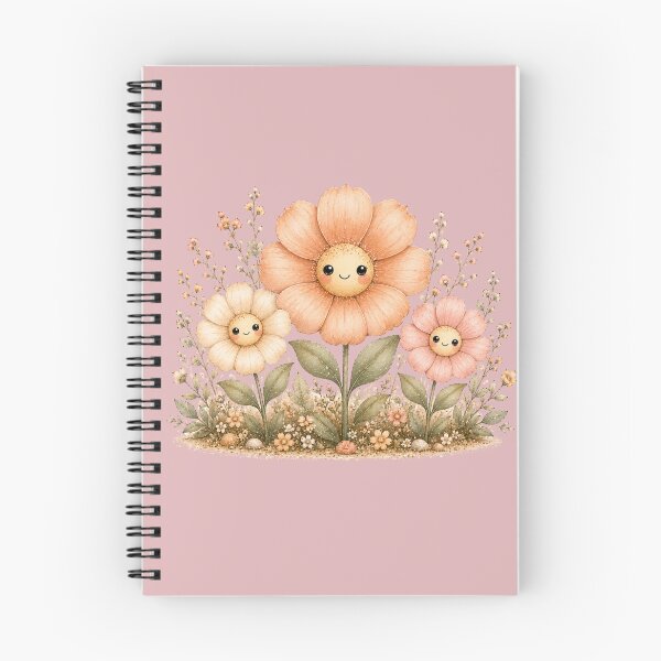 Item preview, Kawaii Flower Family Illustration – Cute Blooming Trio Design Art designed and sold by MagicMakerPh.