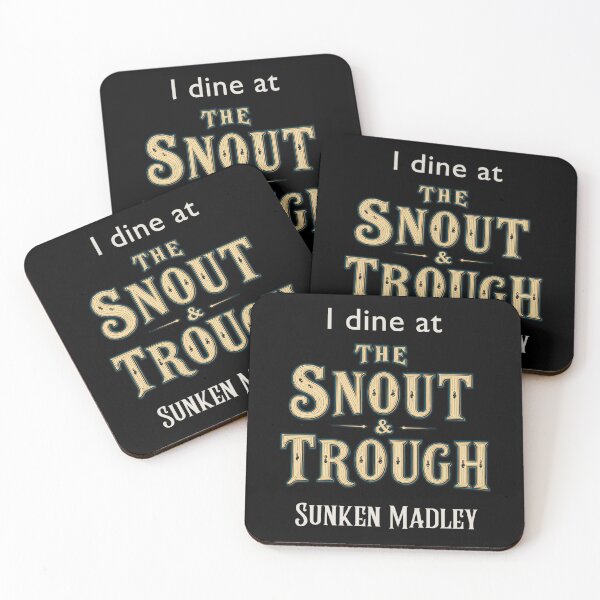 Item preview, The Snout & Trough, Dining Souvenir - Light Text designed and sold by Amanda-Cadabra.