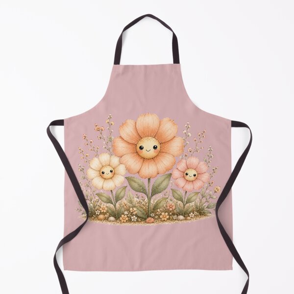 Item preview, Kawaii Flower Family Illustration – Cute Blooming Trio Design Art designed and sold by MagicMakerPh.