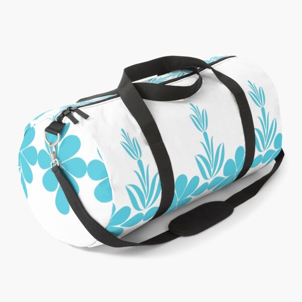 Item preview, Aqua Blue Ornamental Floral Border Pattern with Geometric Flower Motifs, Decorative Vector Design designed and sold by Ei-Ei.
