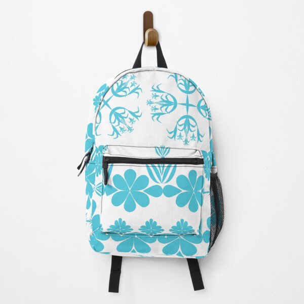 Item preview, Aqua Blue Ornamental Floral Border Pattern with Geometric Flower Motifs, Decorative Vector Design designed and sold by Ei-Ei.