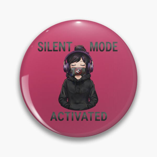 Item preview, Silent Mode Activated Funny Anime Gamer Girl designed and sold by Northern Glow Art.
