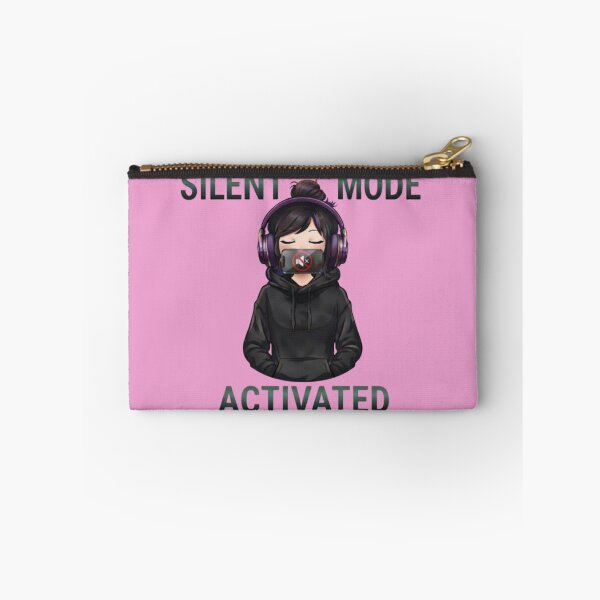 Item preview, Silent Mode Activated Funny Anime Gamer Girl designed and sold by Northern Glow Art.