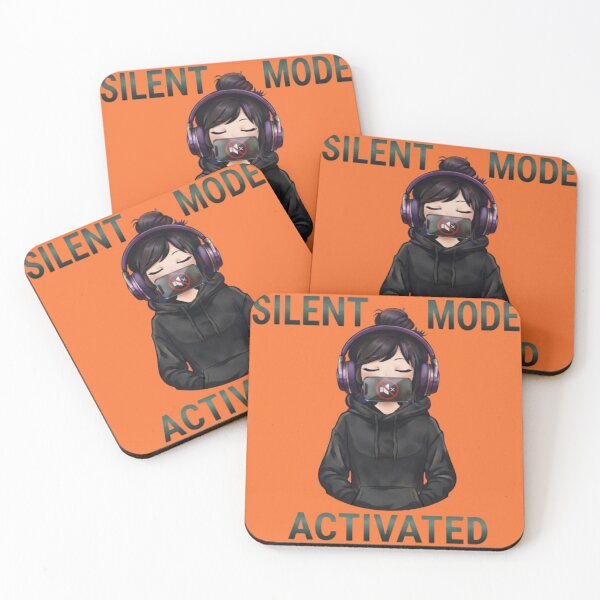 Item preview, Silent Mode Activated Funny Anime Gamer Girl designed and sold by Northern Glow Art.