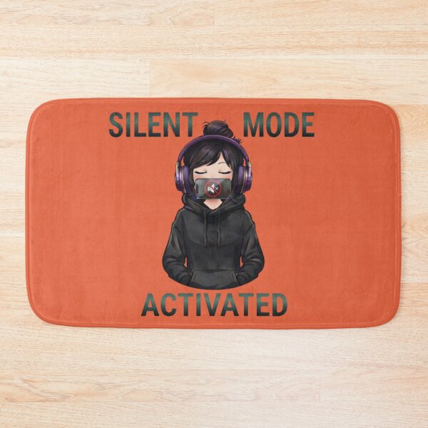 Item preview, Silent Mode Activated Funny Anime Gamer Girl designed and sold by Northern Glow Art.