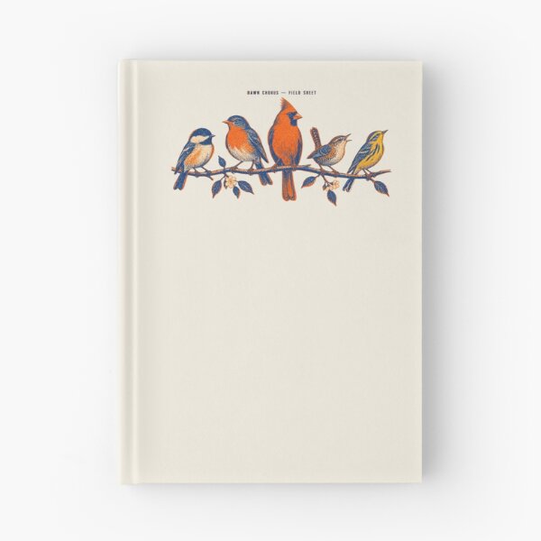 Item preview, Dawn Chorus Songbirds Two-Color Risograph Field Sheet designed and sold by Czajnikolandia.