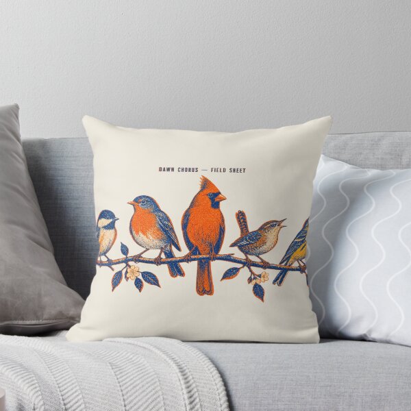 Item preview, Dawn Chorus Songbirds Two-Color Risograph Field Sheet designed and sold by Czajnikolandia.