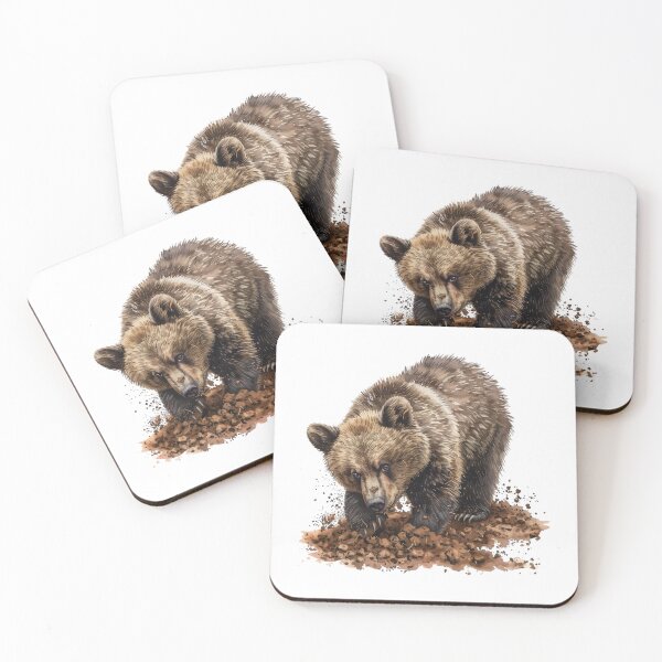 Item preview, Bear Cub | Cute Woodland Animal Watercolor Art designed and sold by Mandayartstudio.