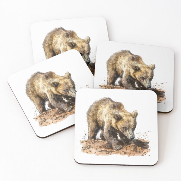 Item preview, Bear Cub | Cute Woodland Animal Watercolor Art designed and sold by Mandayartstudio.