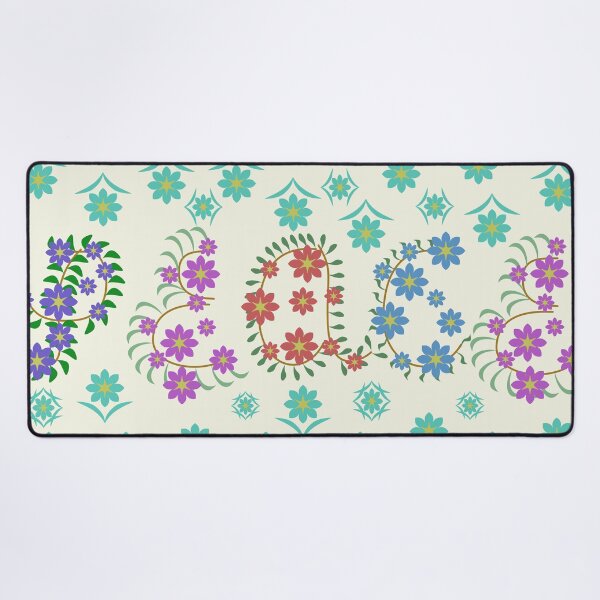 Item preview, Colorful Decorative Floral Botanical Composition with Stylized Flowers and Curved Vines, Vector Illustration designed and sold by Ei-Ei.