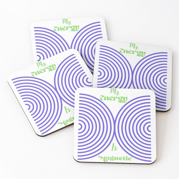 Item preview, My Energy is Magnetic Purple Concentric Wave Quote designed and sold by NikBrin Prevail .