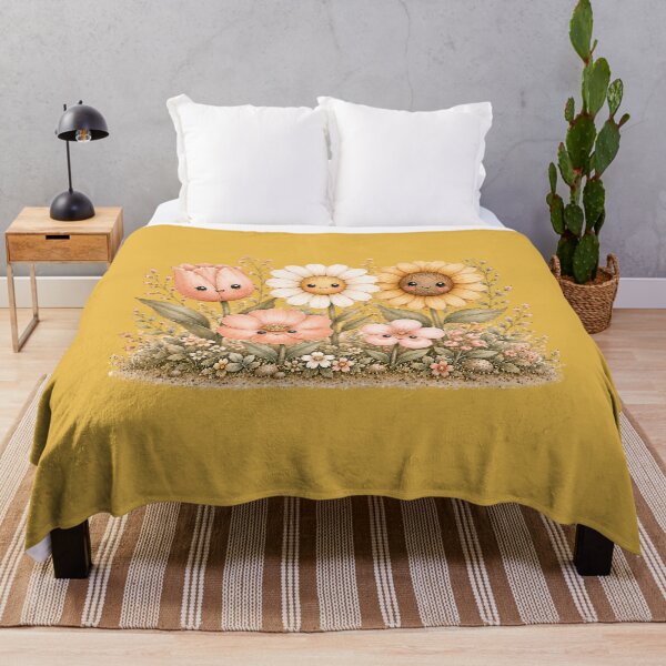 Item preview, Kawaii Flower Besties Illustration – Cute Tulip Daisy Sunflower Design designed and sold by MagicMakerPh.