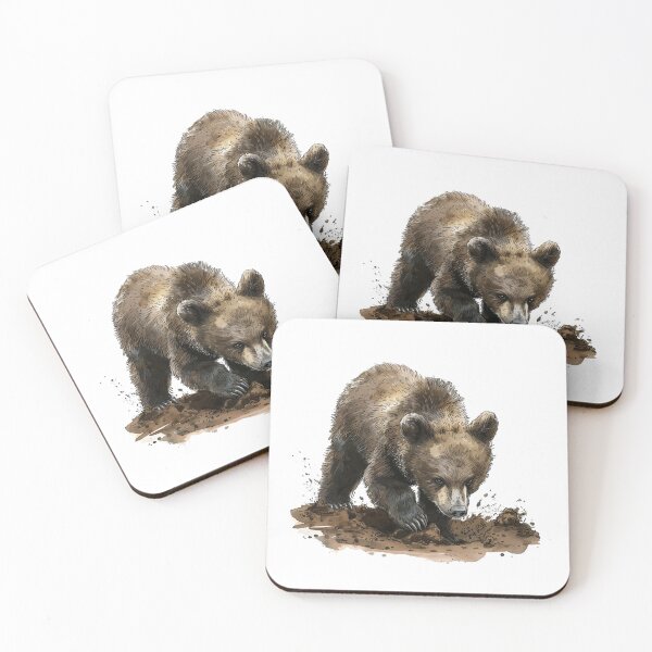 Item preview, Bear Cub | Cute Woodland Animal Watercolor Art designed and sold by Mandayartstudio.