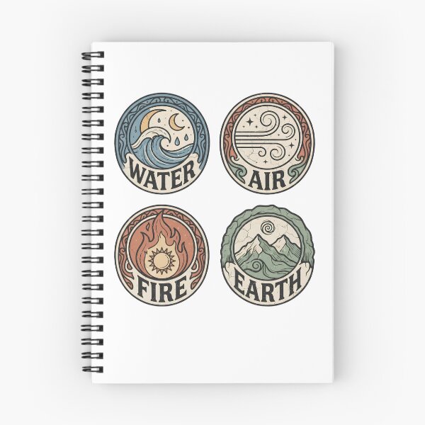 Item preview, Four Elements Water Air Fire Earth Vintage Mystical Nature designed and sold by Mr. L.S.