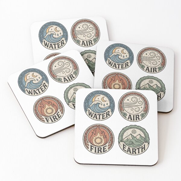 Item preview, Four Elements Water Air Fire Earth Vintage Mystical Nature designed and sold by Mr. L.S.