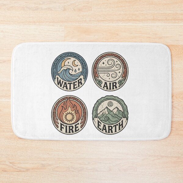 Item preview, Four Elements Water Air Fire Earth Vintage Mystical Nature designed and sold by Mr. L.S.