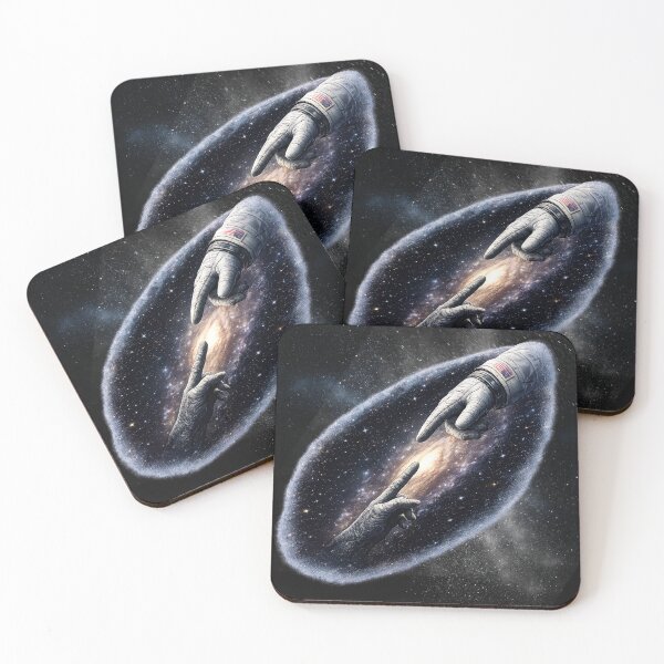 Item preview, Copy of Michelangelo Astronaut with Alien Hands Galaxy Space Sci-Fi designed and sold by Genius Geek.