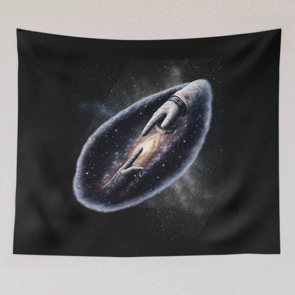 Item preview, Copy of Michelangelo Astronaut with Alien Hands Galaxy Space Sci-Fi designed and sold by Genius Geek.