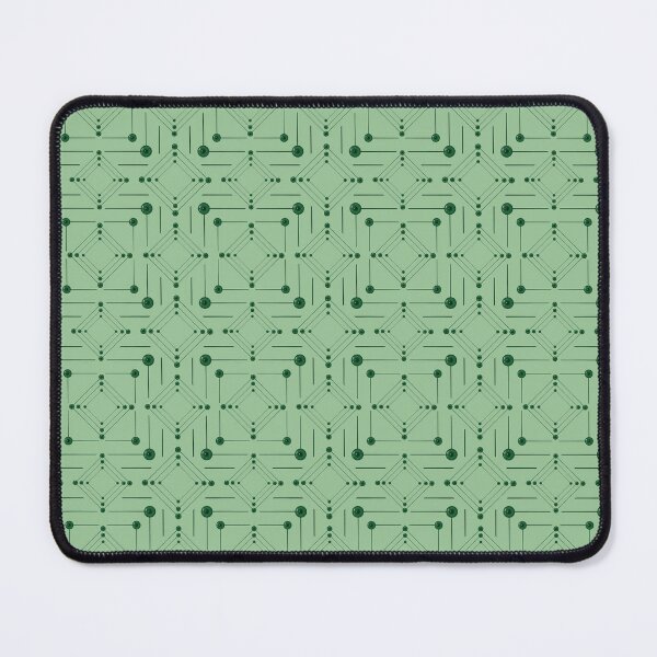 Item preview, Geometric pattern with dark green eyes on a light green background designed and sold by Cherevan.