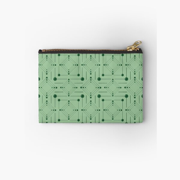 Item preview, Geometric pattern with dark green eyes on a light green background designed and sold by Cherevan.
