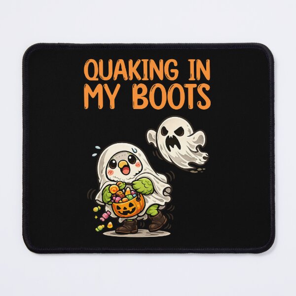 Item preview, Quaker bird in ghost costume being chased by a ghost designed and sold by BritishDelights.