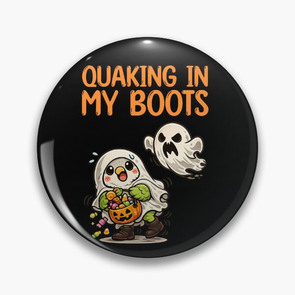 Item preview, Quaker bird in ghost costume being chased by a ghost designed and sold by BritishDelights.