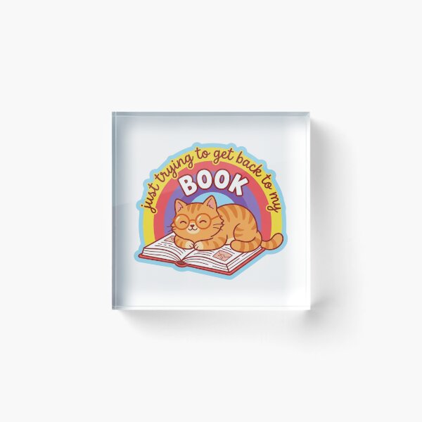 Item preview, Just Trying To Get Back To My Book Funny Reading Cat Bookworm designed and sold by raedattia.