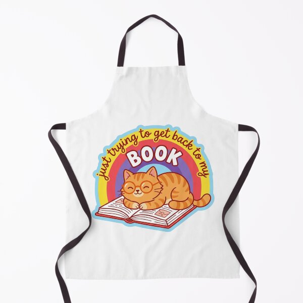 Item preview, Just Trying To Get Back To My Book Funny Reading Cat Bookworm designed and sold by raedattia.