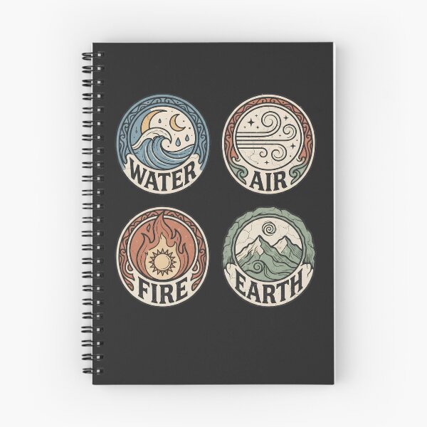 Item preview, Four Elements Water Air Fire Earth Vintage Mystical Nature designed and sold by Mr. L.S.