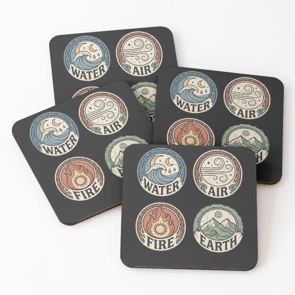 Item preview, Four Elements Water Air Fire Earth Vintage Mystical Nature designed and sold by Mr. L.S.