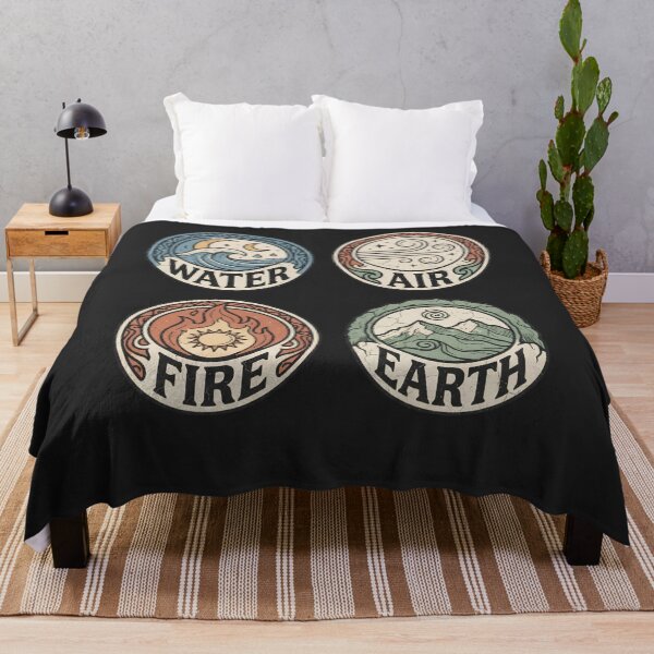 Item preview, Four Elements Water Air Fire Earth Vintage Mystical Nature designed and sold by Mr. L.S.
