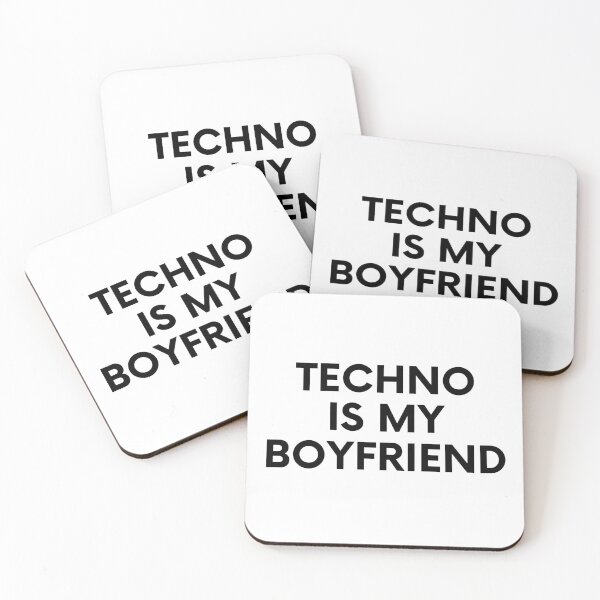 Item preview, Techno Is My Boyfriend Bold Typography designed and sold by eMKa82.
