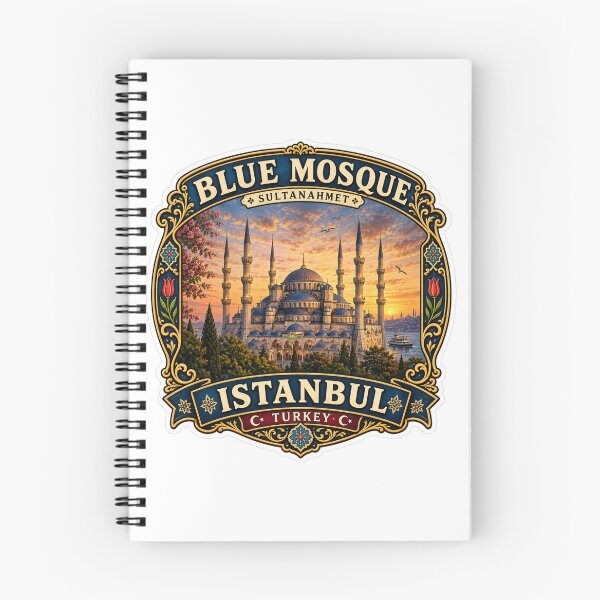 Item preview, Blue Mosque Istanbul Vintage Travel Badge | Sultanahmet Turkey Landmark Sticker designed and sold by DreamPaw Studio.