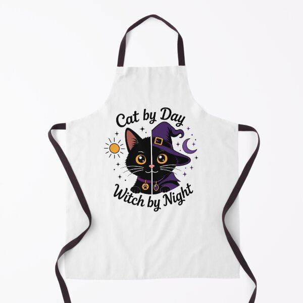 Item preview, Cat by Day Witch by Night – Cute Black Cat Witch Halloween Design designed and sold by SVALANART.