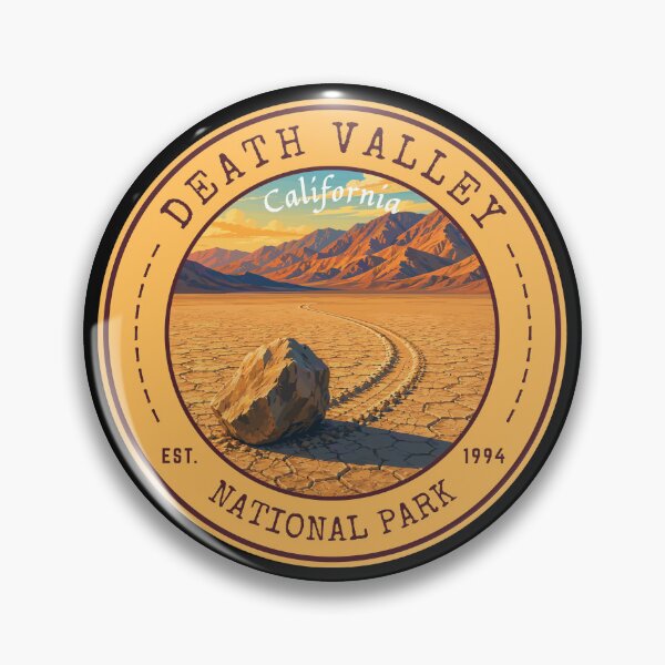 Item preview, Death Valley National Park in California, USA, Vintage Travel Art Circle Emblem designed and sold by MaateoDesign.
