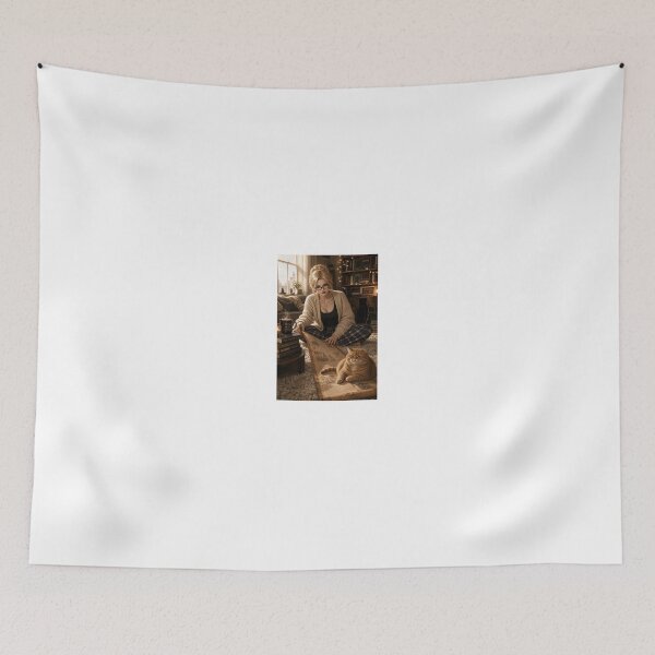 Item preview, Ilya Martin reading an old scroll with cat designed and sold by CathryneDelamort.