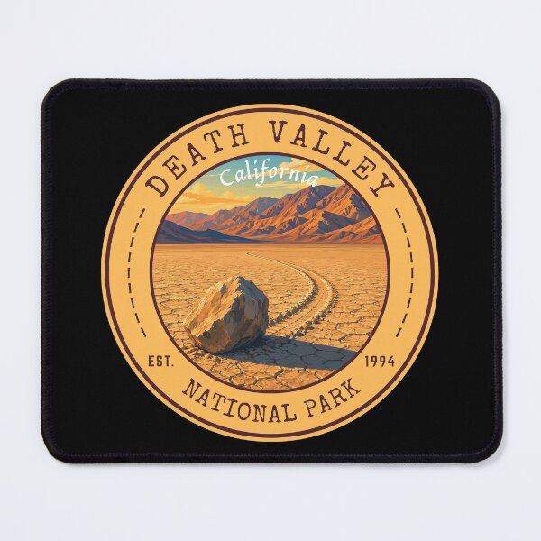 Item preview, Death Valley National Park in California, USA, Vintage Travel Art Circle Emblem designed and sold by MaateoDesign.