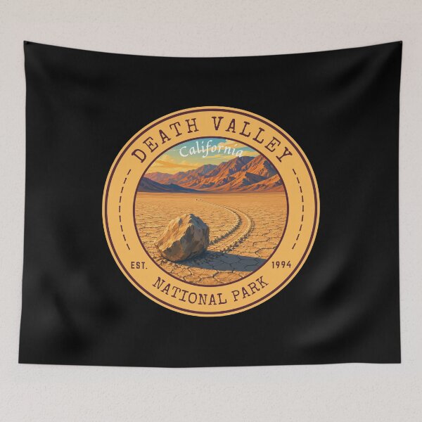 Item preview, Death Valley National Park in California, USA, Vintage Travel Art Circle Emblem designed and sold by MaateoDesign.