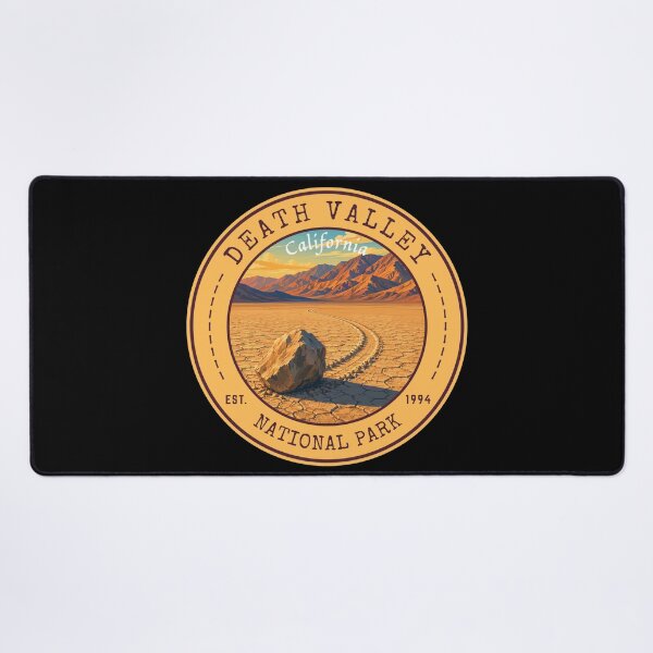 Item preview, Death Valley National Park in California, USA, Vintage Travel Art Circle Emblem designed and sold by MaateoDesign.