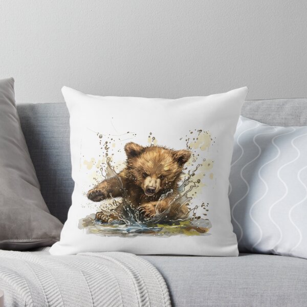 Item preview, Bear Cub | Cute Woodland Animal Watercolor Art designed and sold by Mandayartstudio.