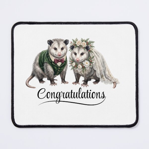 Item preview, Opossum's Couple Wedding Art designed and sold by Roy & Tiffany.